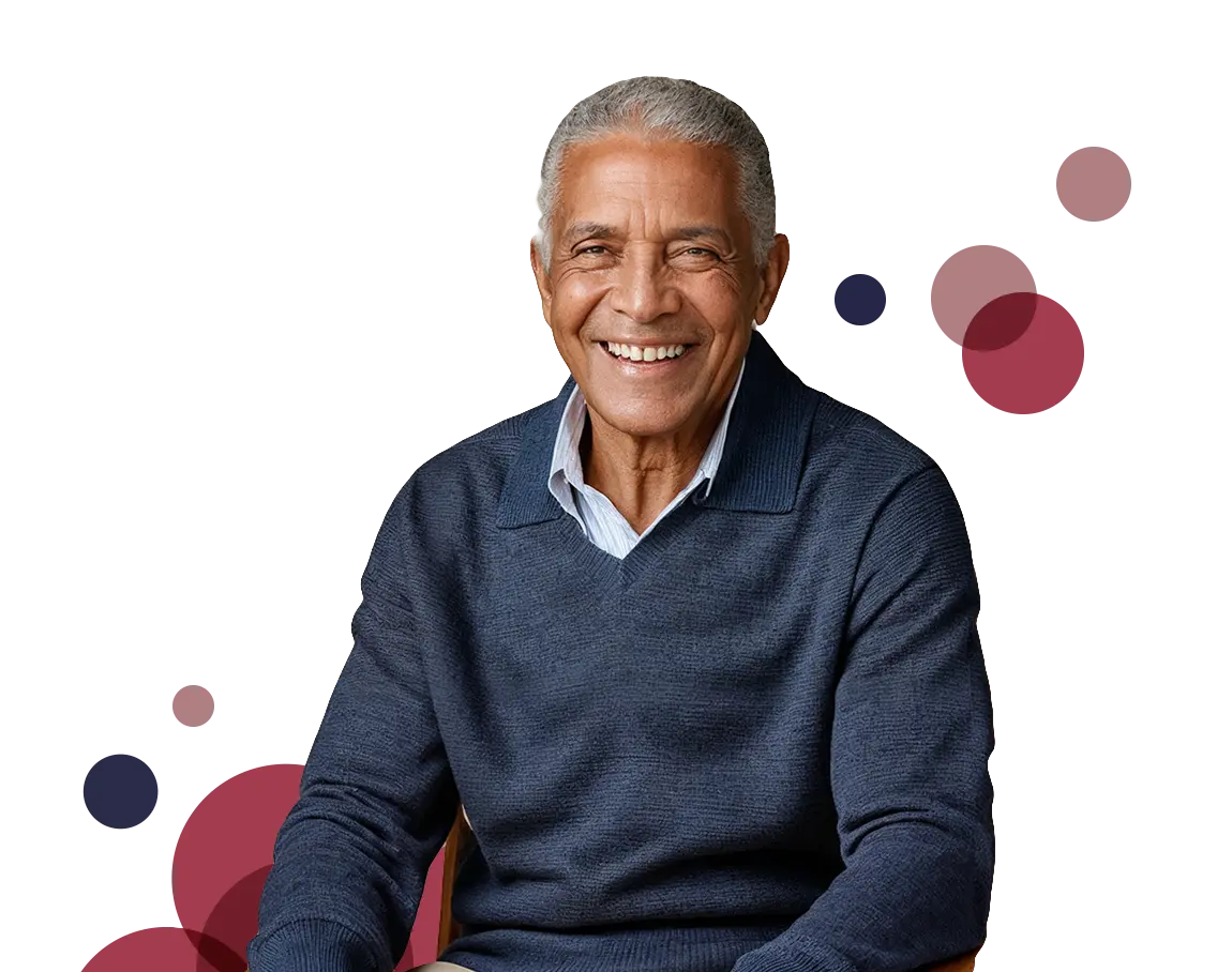 Jovem senhor sorrindo